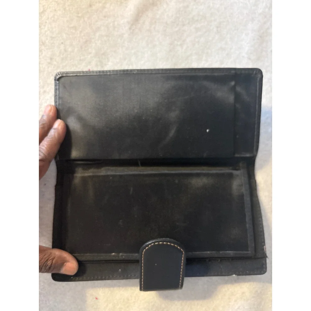 Unbranded Genuine‎ Leather  Wallet Women OS Black Good Kiss Lock Organizer